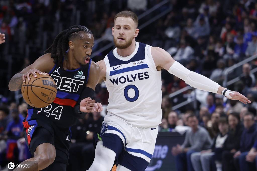 杜伦22+14兰德尔27分 活塞胜森林狼